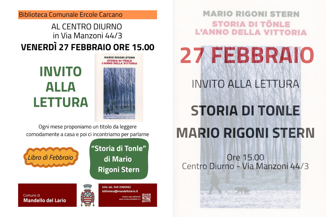 L'immagine contiene informazioni sull'evento