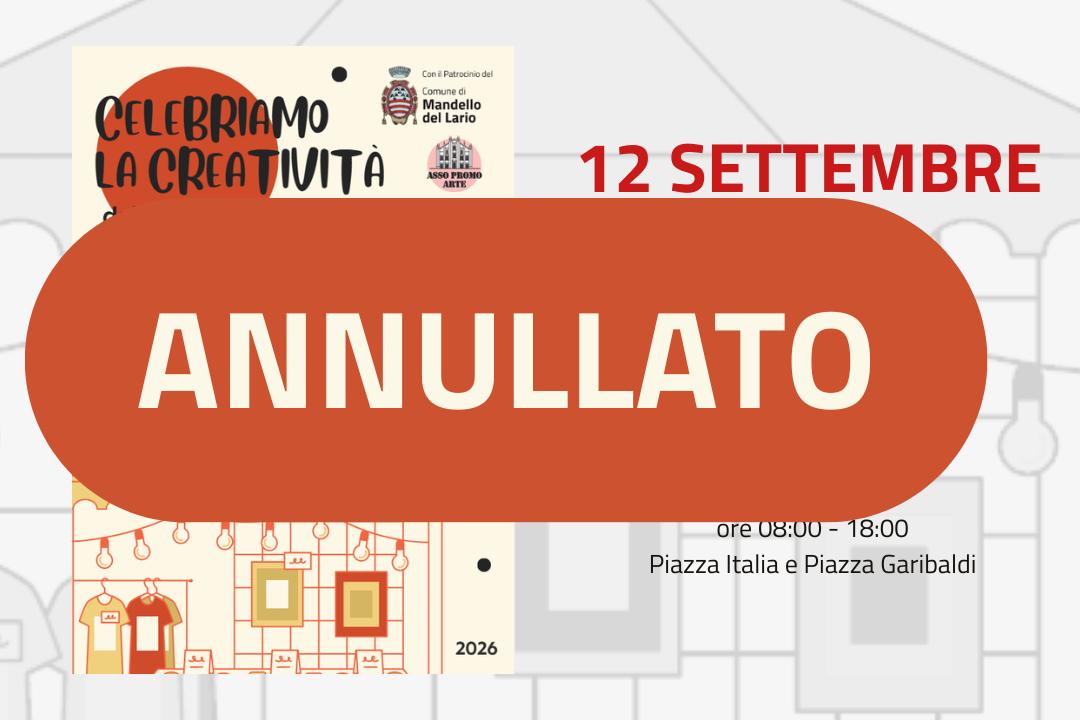 L'immagine riporta il titolo dell'evento