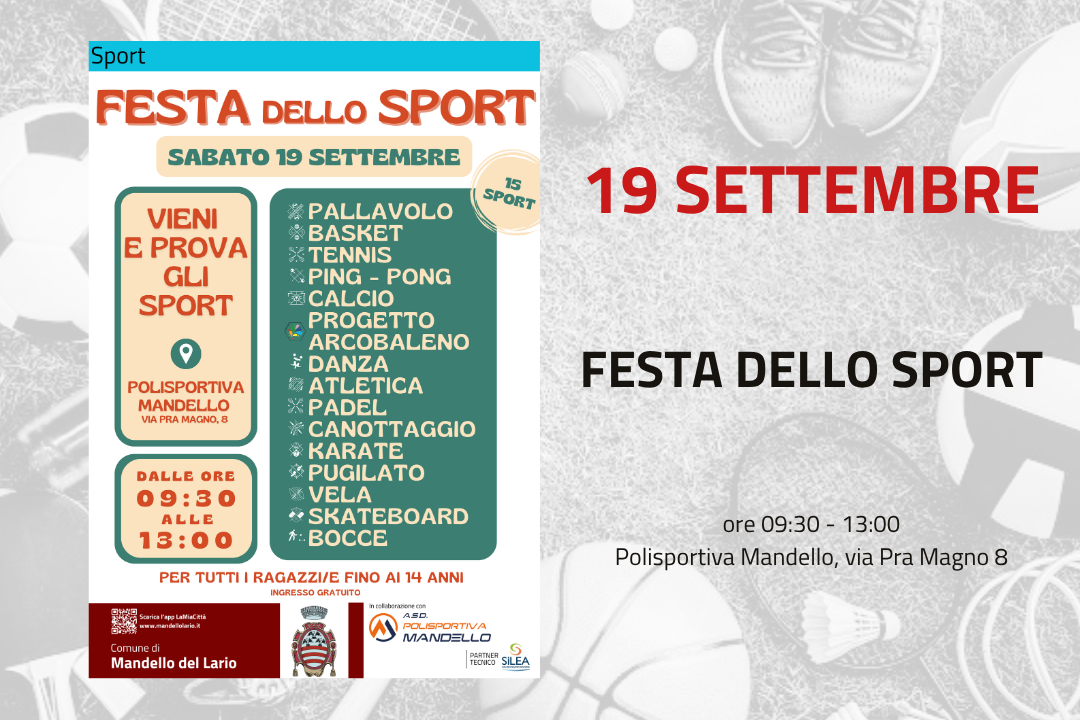 L'immagine riporta i dettagli dell'evento presenti in descrizione