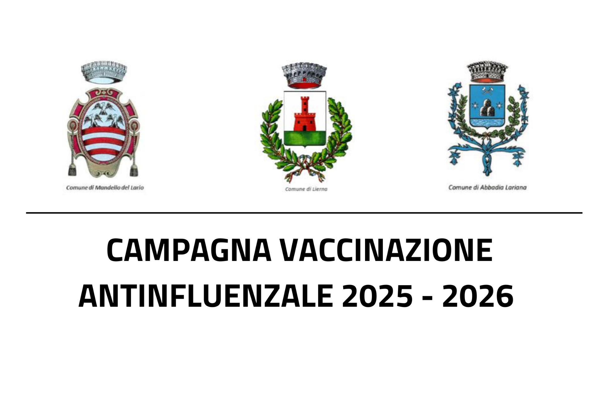 L'immagine riporta gli stemmi dei Comuni citati nella descrizione e il titolo dell'avviso