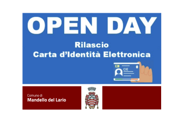 scritta open day - rilascio carta d'identità elettronica